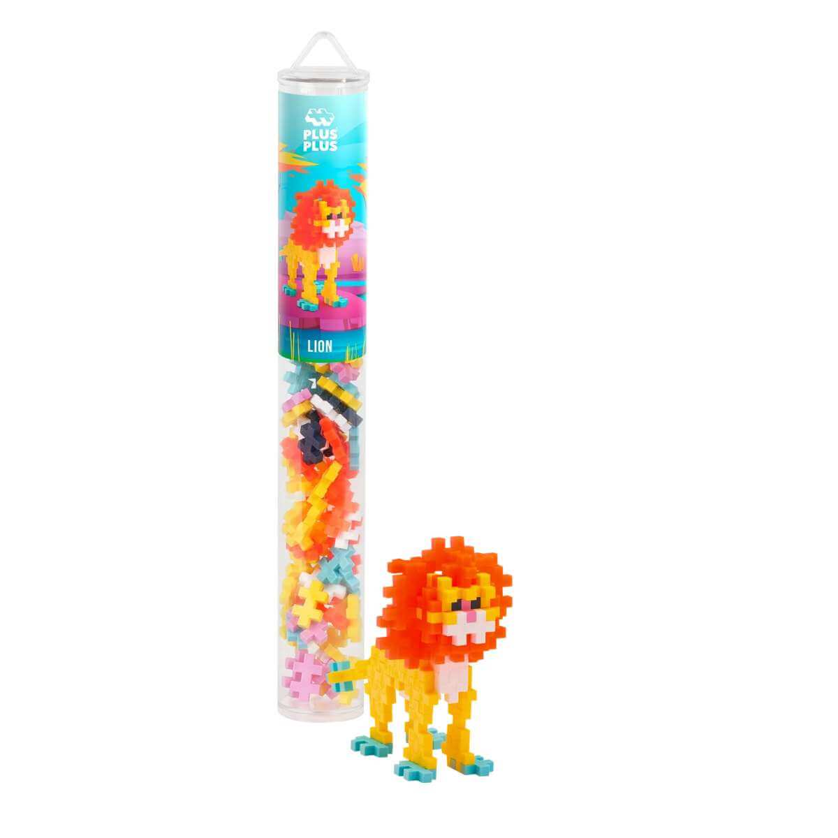Plus Plus Lion 100pc Tube - Funky Gifts NZ