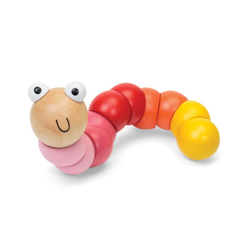 Wooden Jointed Worm - Funky Gifts NZ
