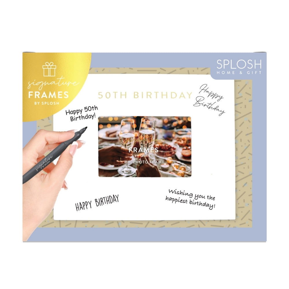 Signature Frame - 50th Birthday - Funky Gifts NZ