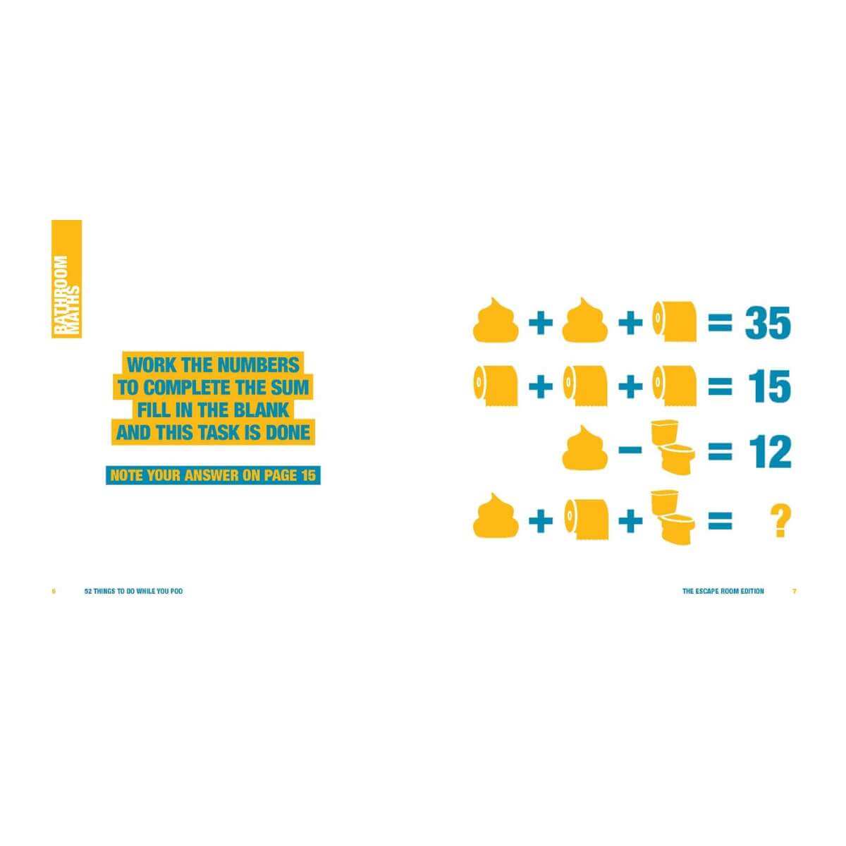 Fifty-Two Things To Do While You Poo - Escape Room Edition - Funky Gifts NZ