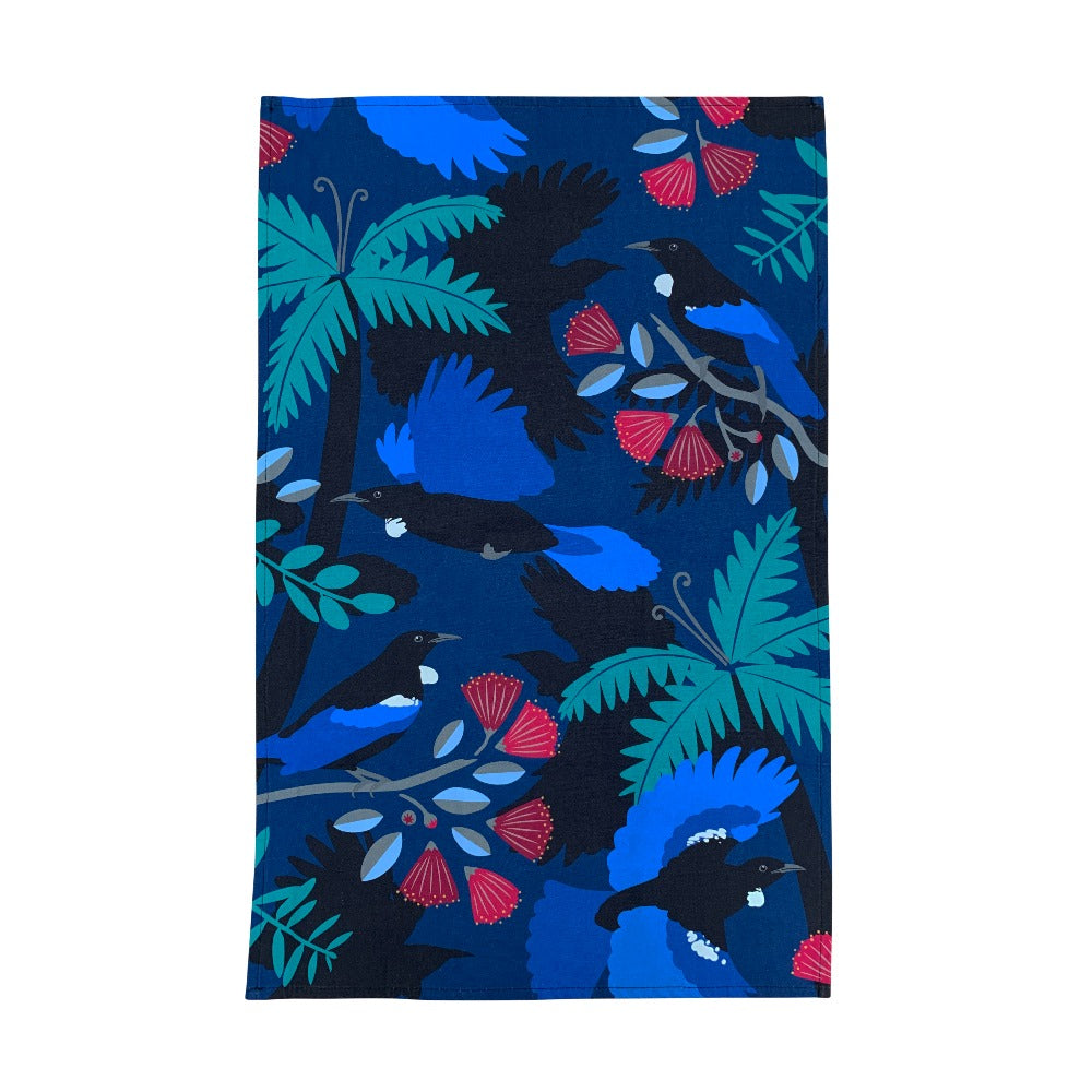 NZ Tea Towel - Tui Splendour - Funky Gifts NZ