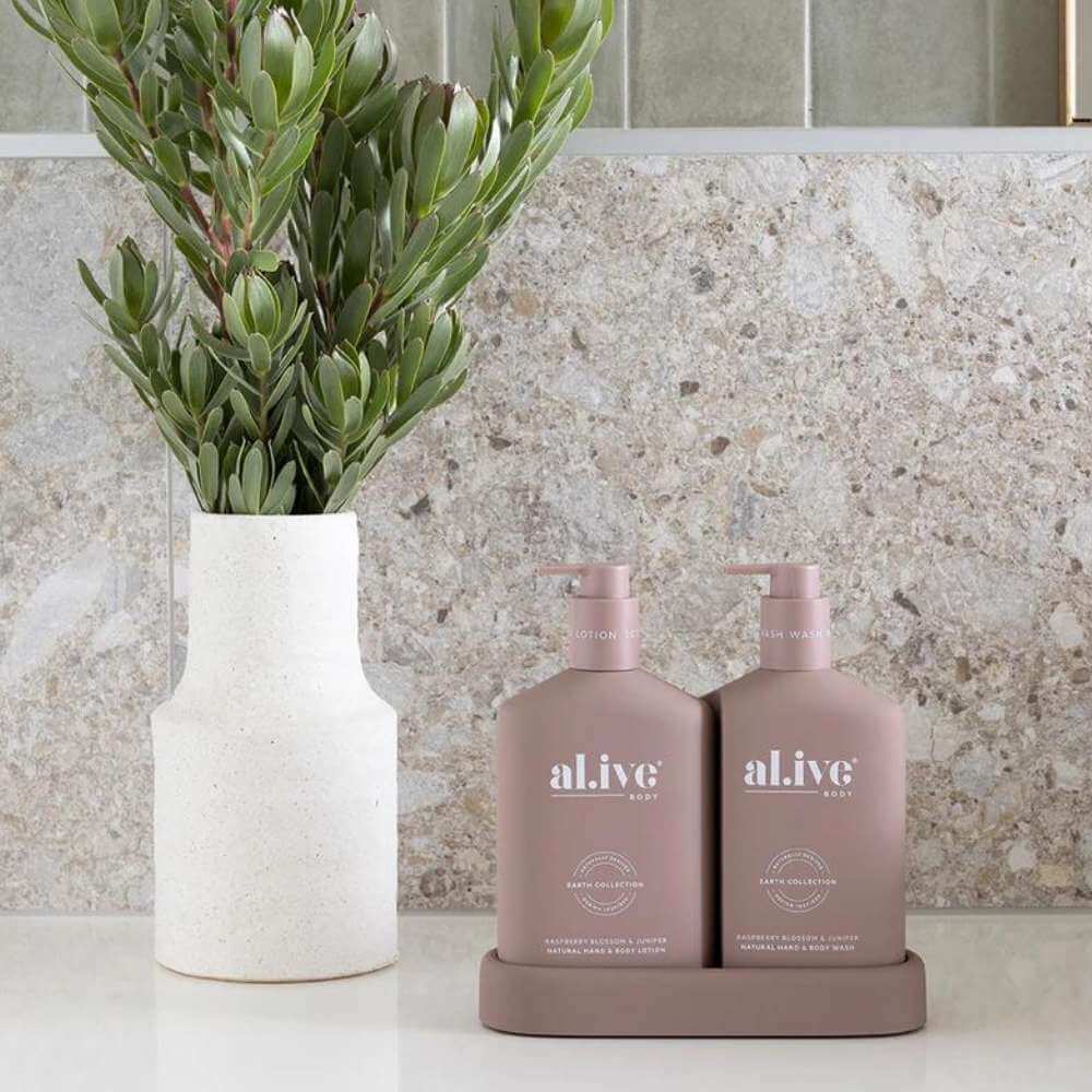 Al.ive Body Wash & Body Raspberry Blossom & Juniper Duo Pack - Funky Gifts NZ