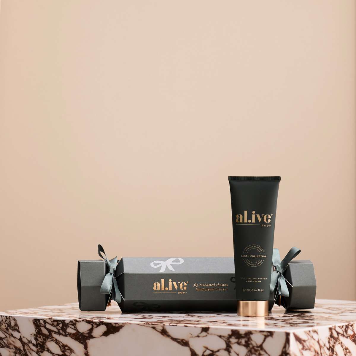 Al.ive Body Hand Cream Cracker - Fig & Toasted Chestnut - Funky Gifts NZ