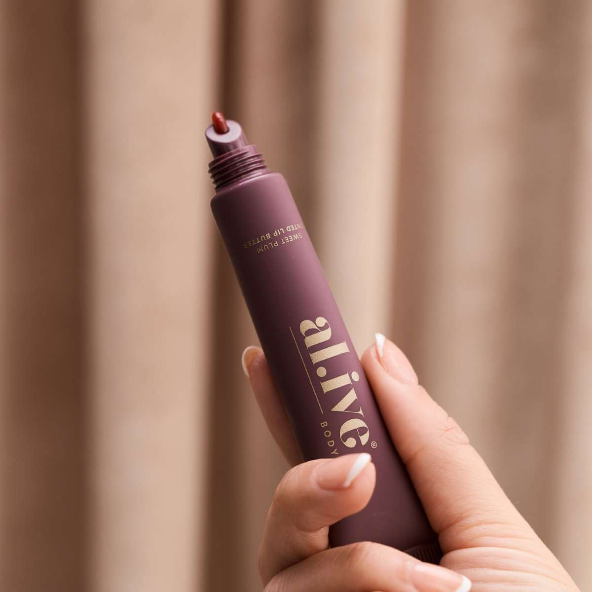 Al.ive Body Tinted Lip Butter Ornament - Sweet Plum - Funky Gifts NZ