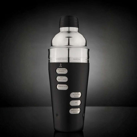 Tempa Aurora Recipe Cocktail Shaker - Matte Black - Funky Gifts NZ