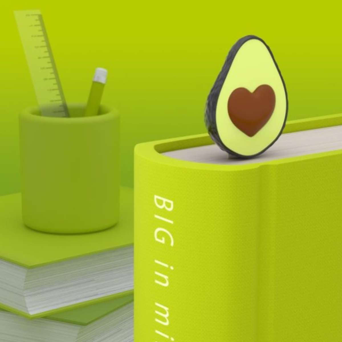 Avocado Bookmark - Funky Gifts NZ
