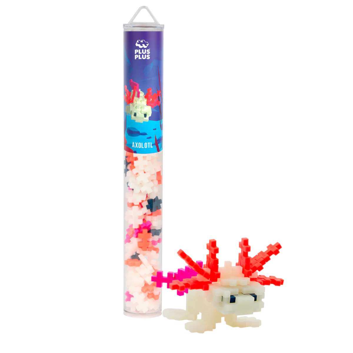 Plus Plus Axolotl 100pc Tube - Funky Gifts NZ