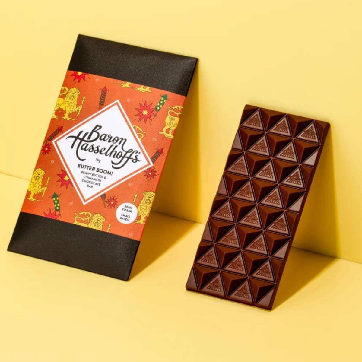 Baron Hasselhoff's - Butter Boom Burnt Butter Cinnamon Chocolate Bar 70g - Funky Gifts NZ