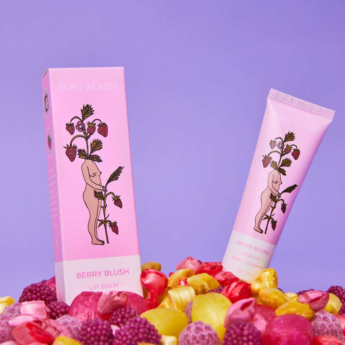Bopo Women Berry Blush Lip Balm - Funky Gifts NZ