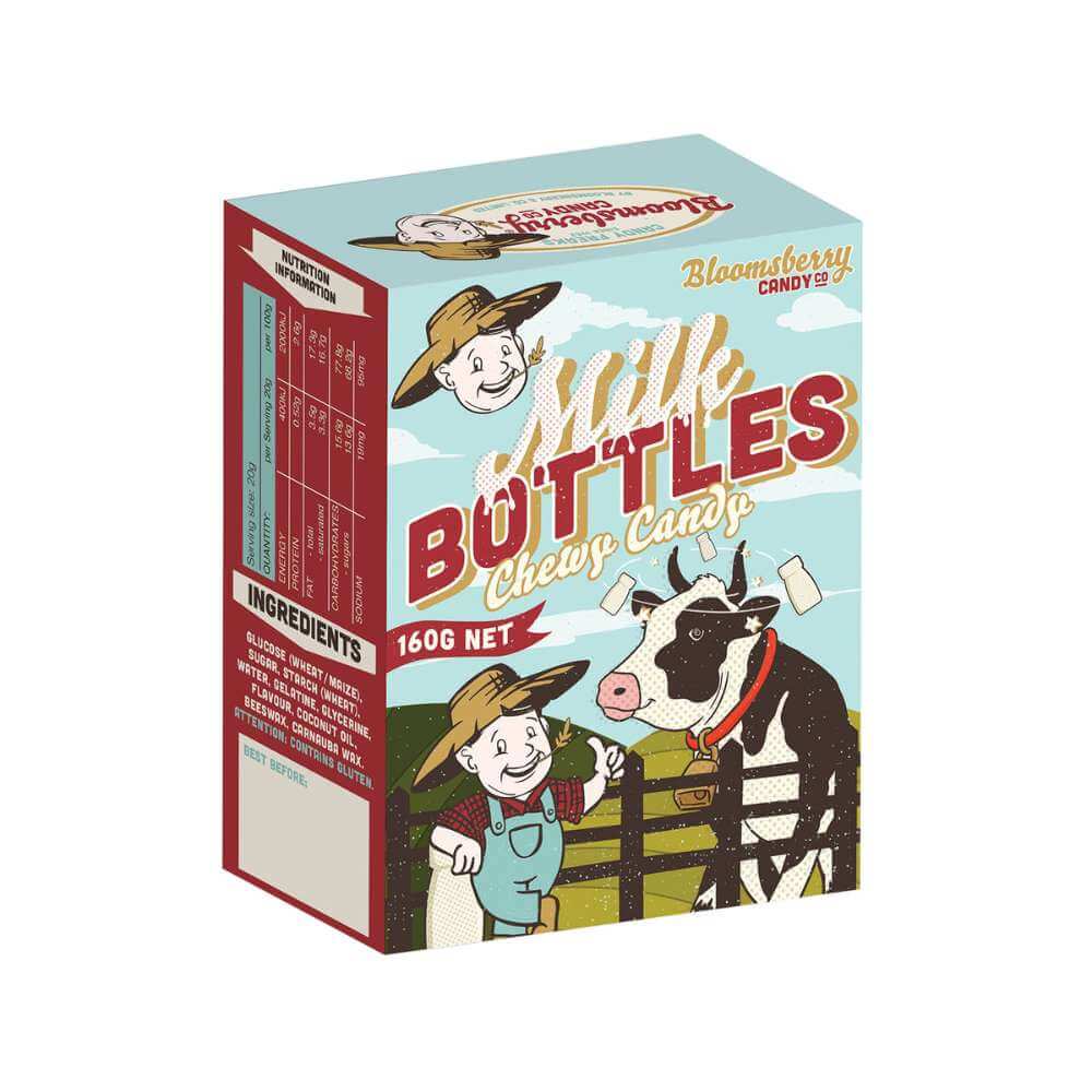 Bloomsberry Candy - Milk Bottle - Funky Gifts NZ