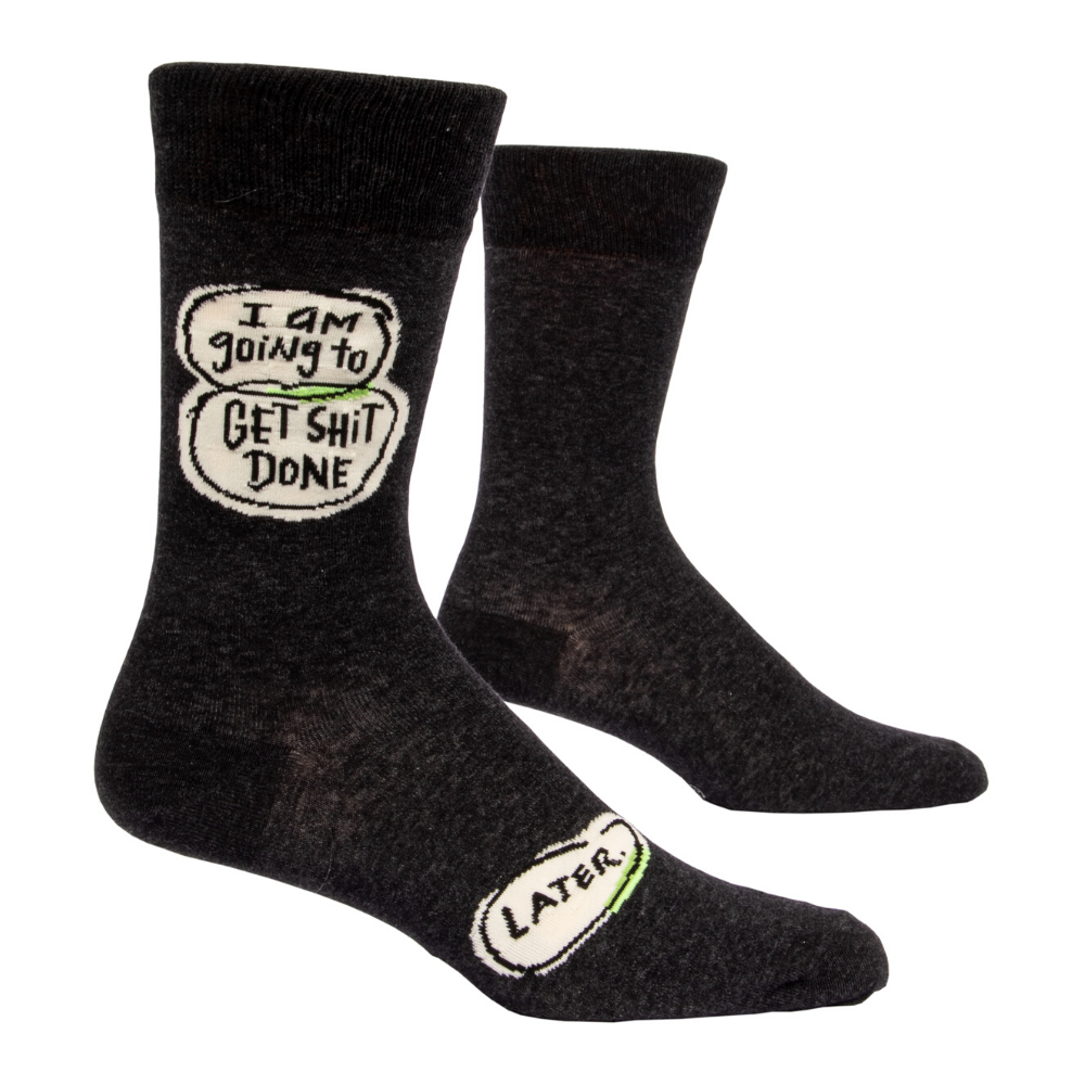 Men's Socks – Get Sh*t Done, Later  - Blue Q - Funky Gifts NZ