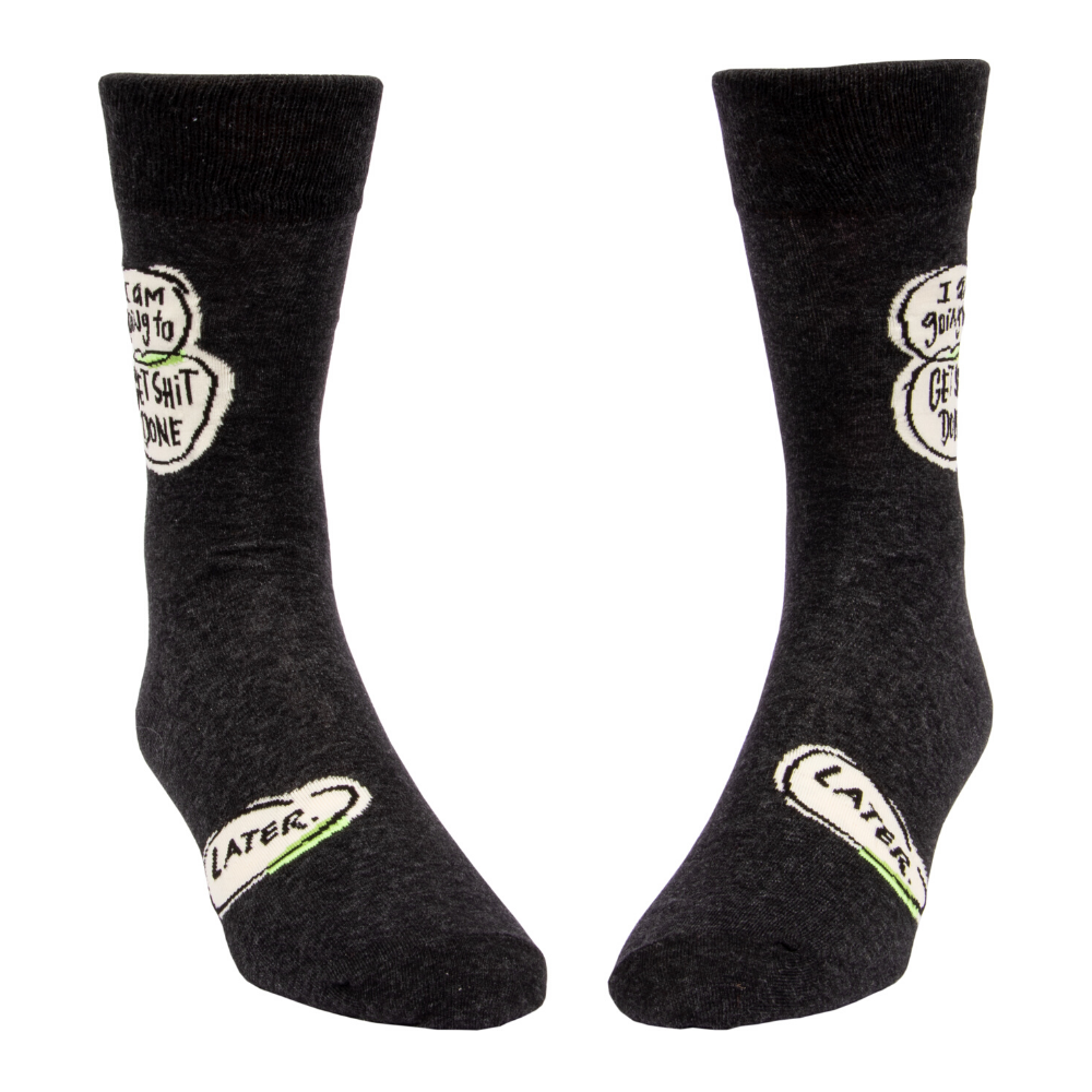Men's Socks – Get Sh*t Done, Later  - Blue Q - Funky Gifts NZ