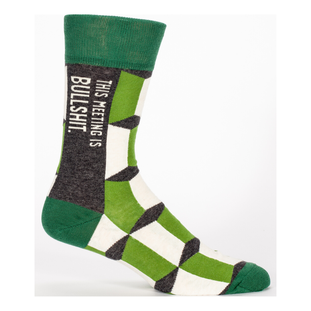 Men's Socks – This Meeting is Bullsh*t - Blue Q - Funky Gifts NZ