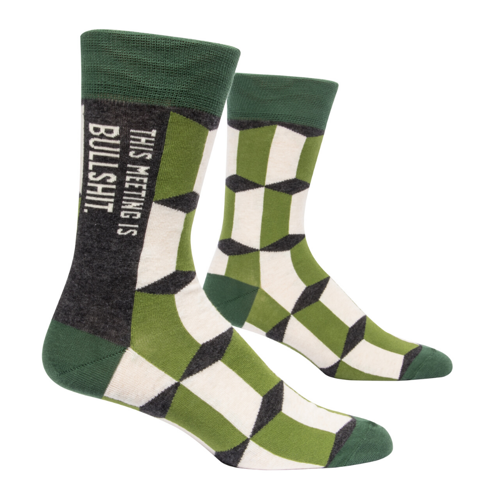Men's Socks – This Meeting is Bullsh*t - Blue Q - Funky Gifts NZ