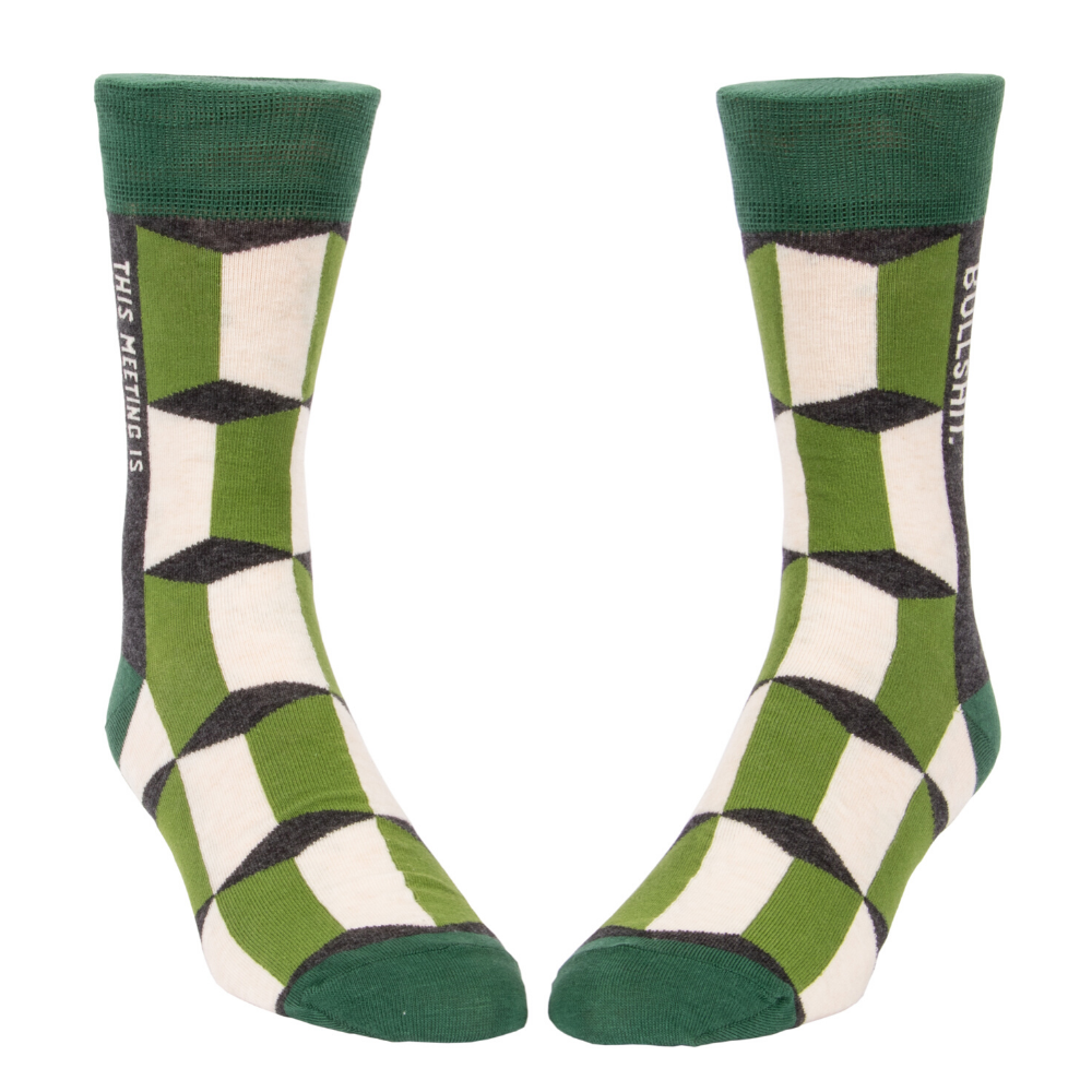 Men's Socks – This Meeting is Bullsh*t - Blue Q - Funky Gifts NZ