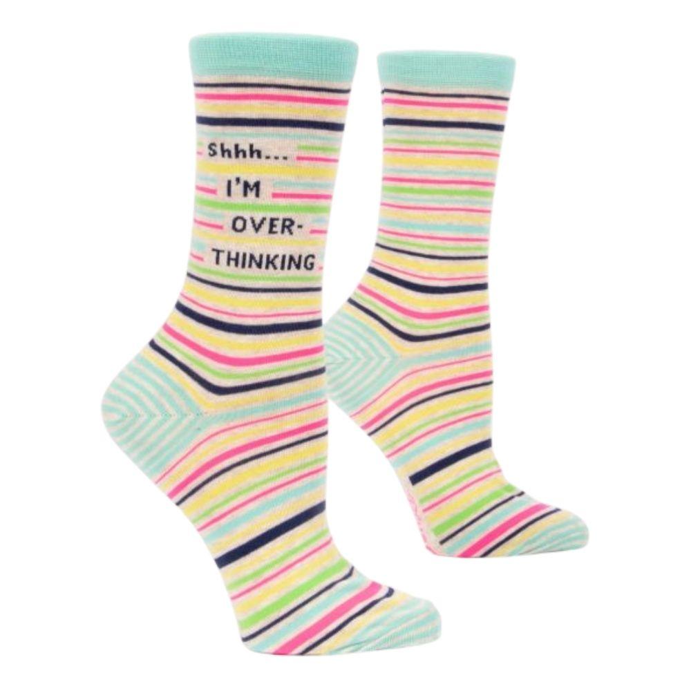 Women's Socks – Shhh... I'm Over-Thinking - Blue Q - Funky Gifts NZ