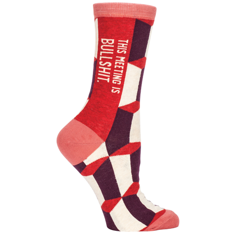Women's Socks – This Meeting is Bullsh*t - Blue Q - Funky Gifts NZ