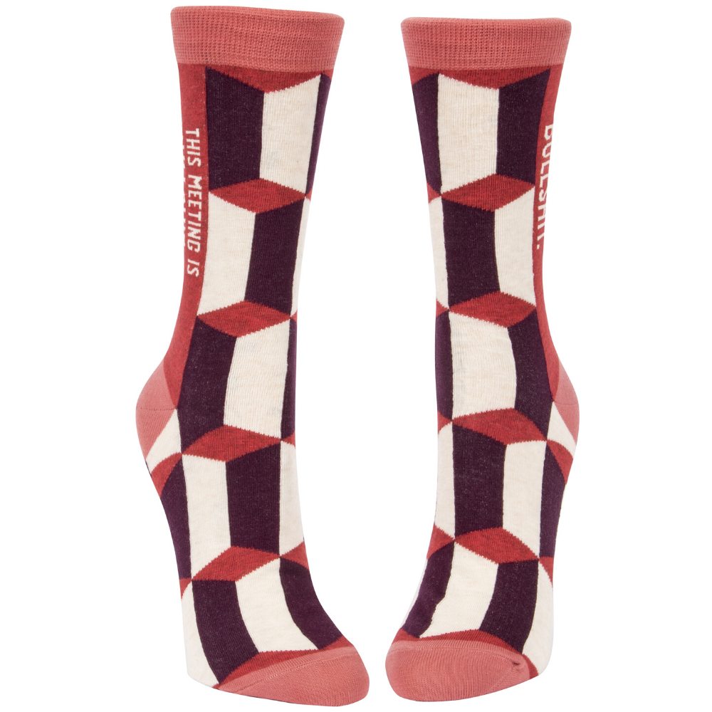 Women's Socks – This Meeting is Bullsh*t - Blue Q - Funky Gifts NZ