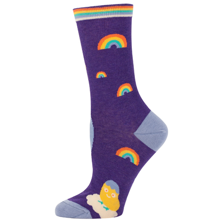 Women's Socks – Sh*tting Rainbows Kind of Day - Blue Q - Funky Gifts NZ