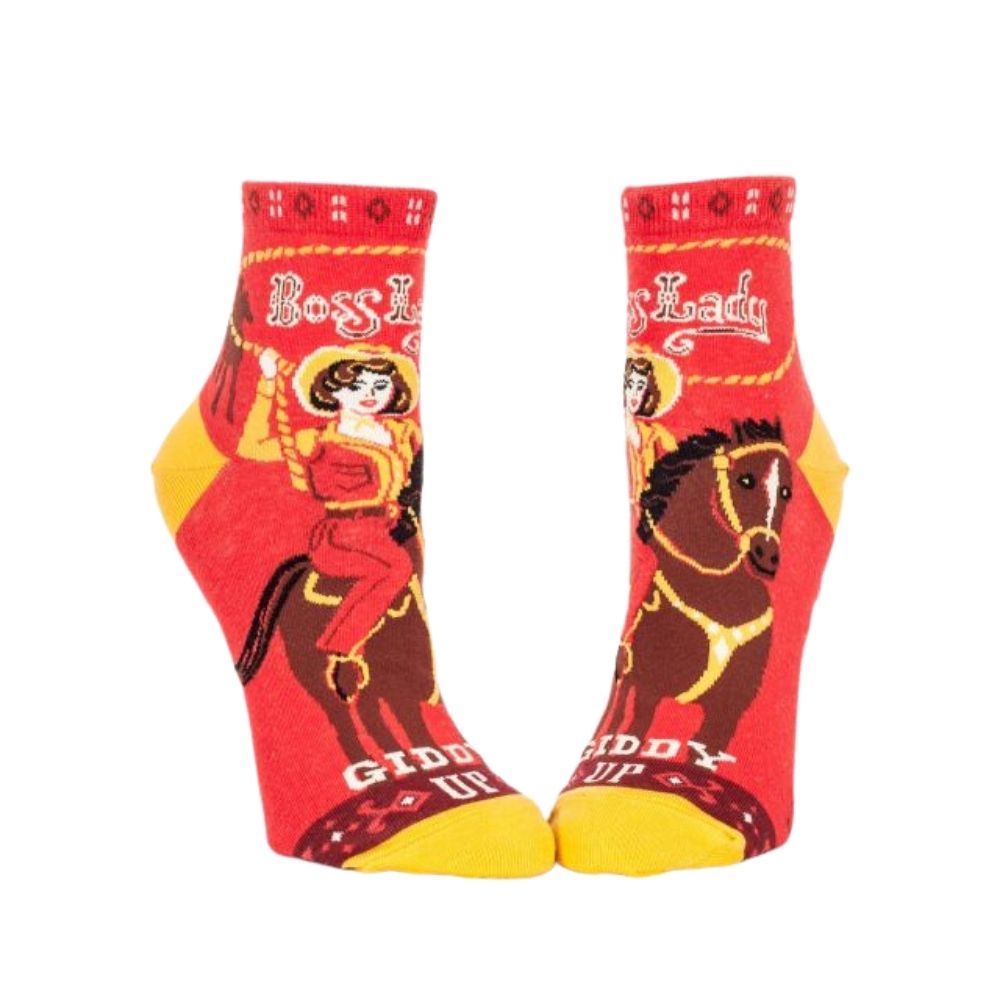 Women's Socks - Boss Lady - Blue Q - Funky Gifts NZ