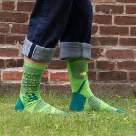 Men's Socks – Beautiful Lawn - Blue Q - Funky Gifts NZ
