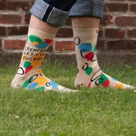 Men's Socks – Creative Little F**cker - Blue Q - Funky Gifts NZ