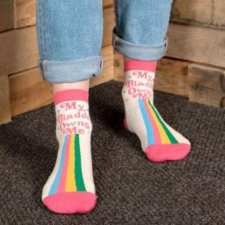 Women's Socks - My Bladder Owns Me - Blue Q - Funky Gifts NZ