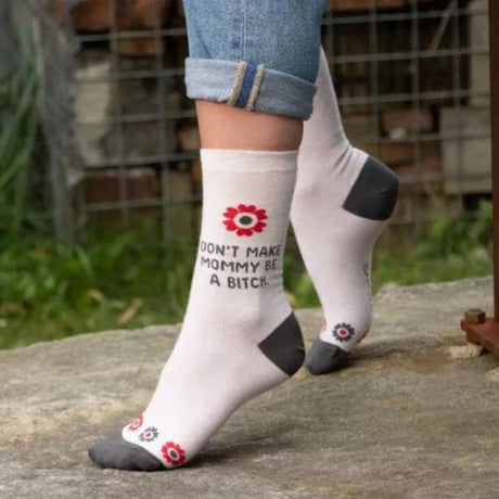 Women's Socks – Make Mommy A B*tch - Blue Q - Funky Gifts NZ
