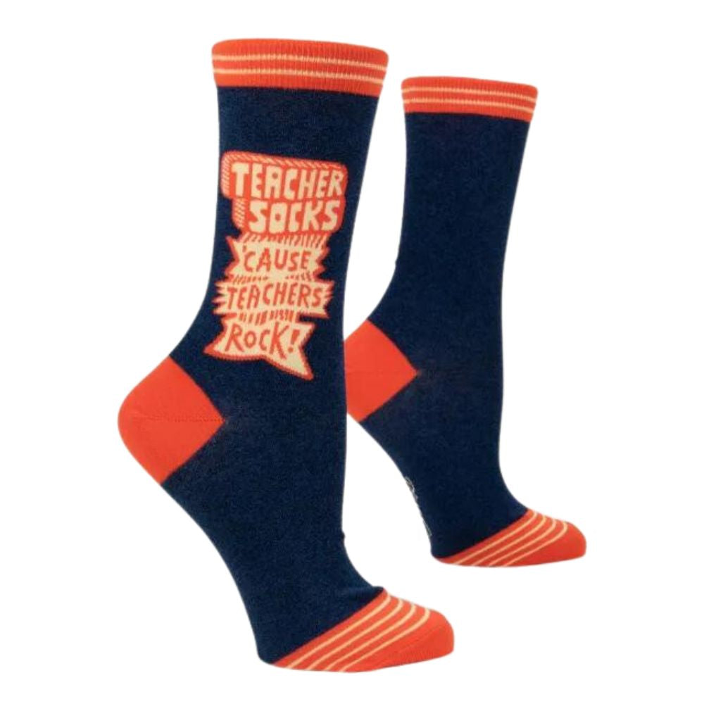 Women's Socks – Teachers Rock - Blue Q - Funky Gifts NZ