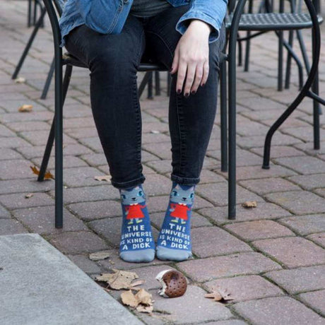 Women's Socks - Universe Is Kind Of A Dick - Blue Q - Funky Gifts NZ