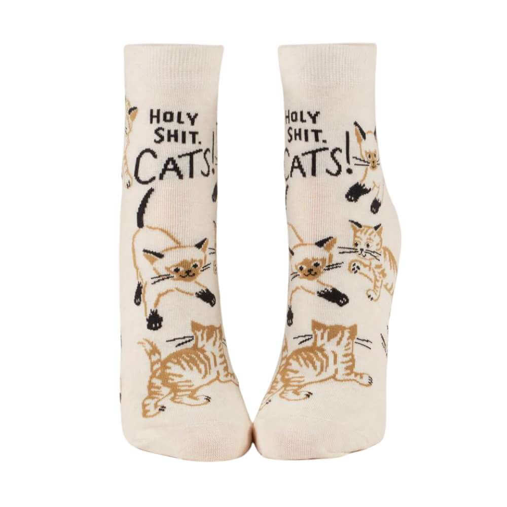 Women's Socks - Holy Shit. Cats! - Blue Q - Funky Gifts NZ