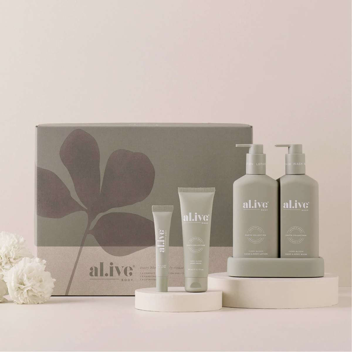 Al.ive Body Body Ritual Set - Ivory Bloom - Funky Gifts NZ