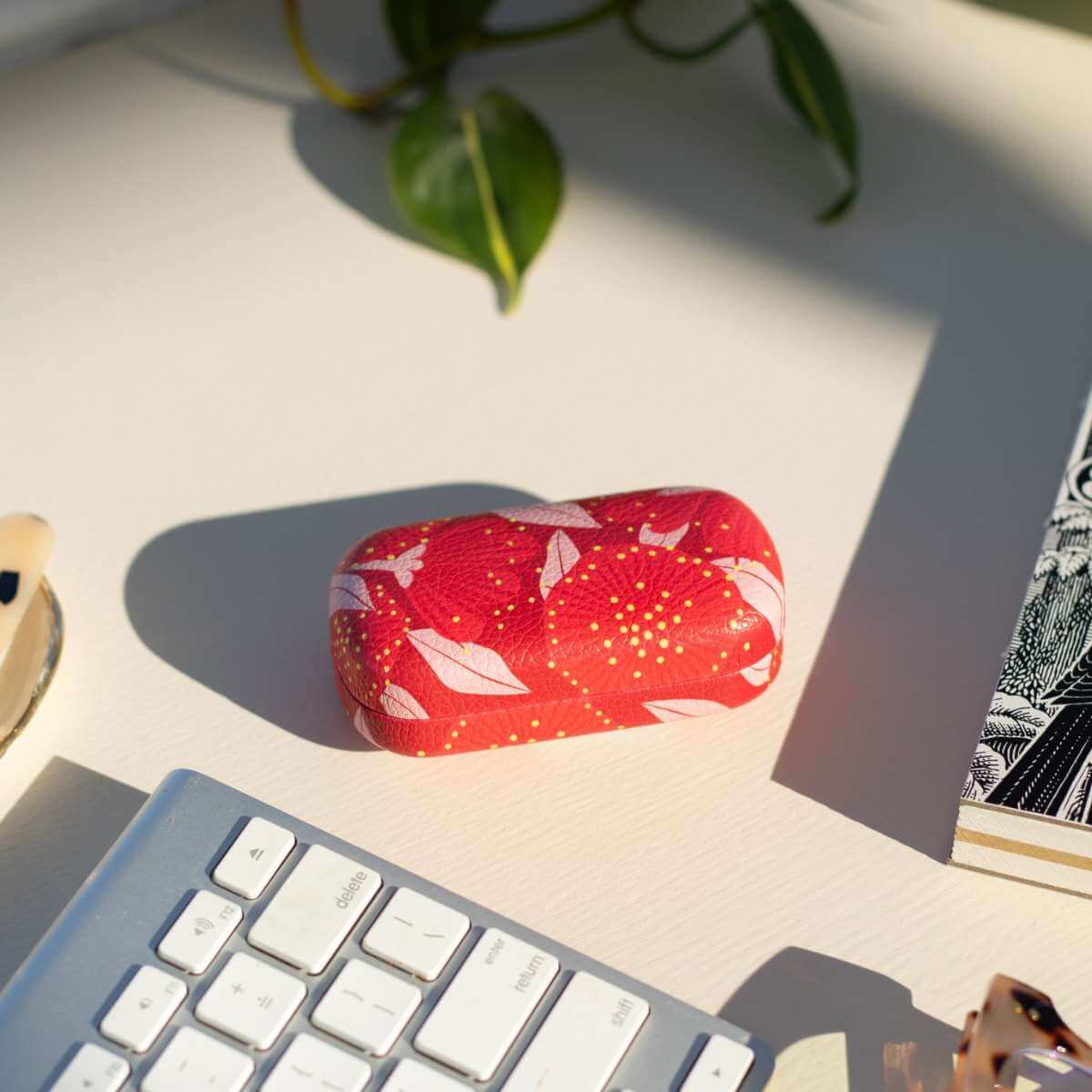 Bright Botanical Red Pohutukawa Trinket Box - Funky Gifts NZ