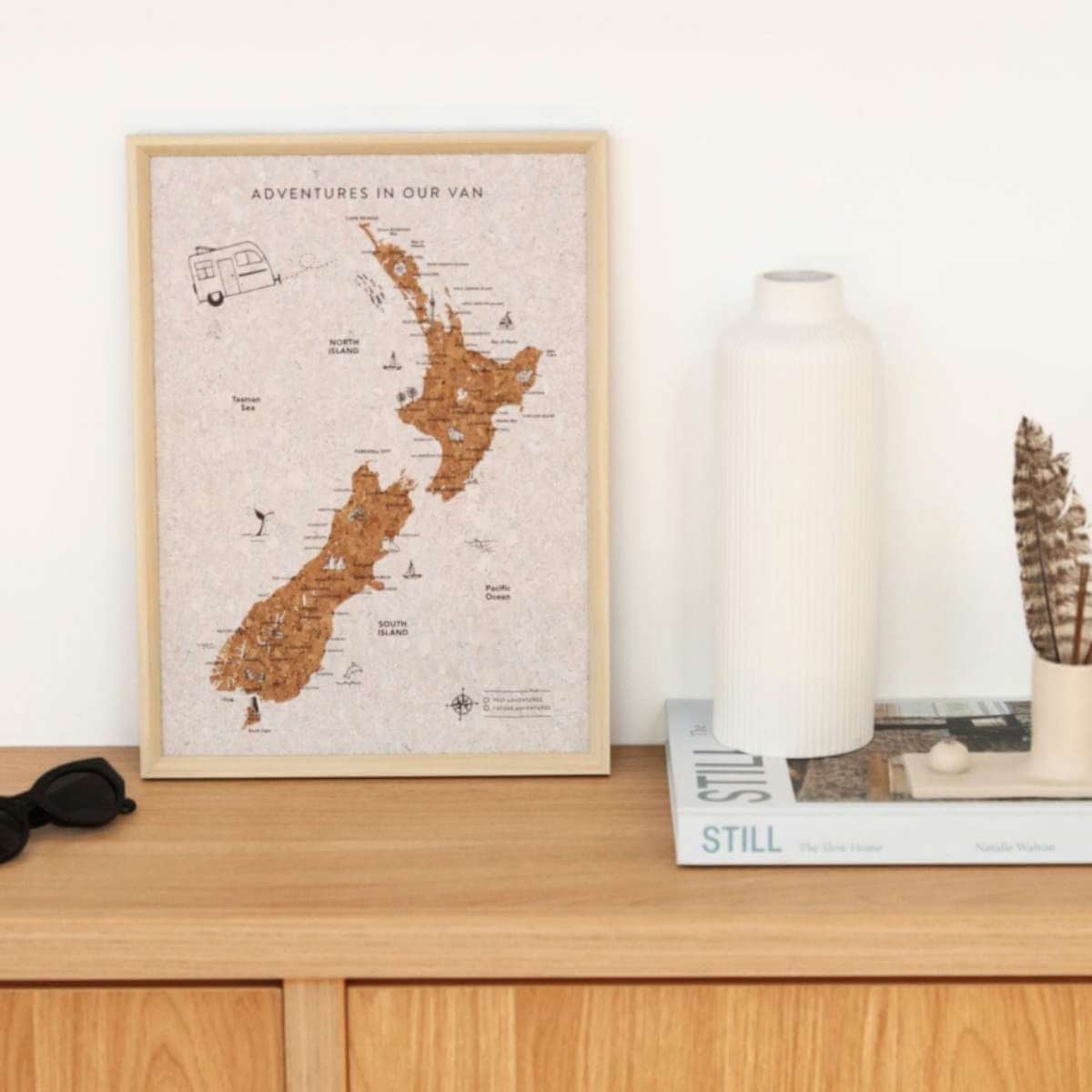 Caravan New Zealand Map - Funky Gifts NZ