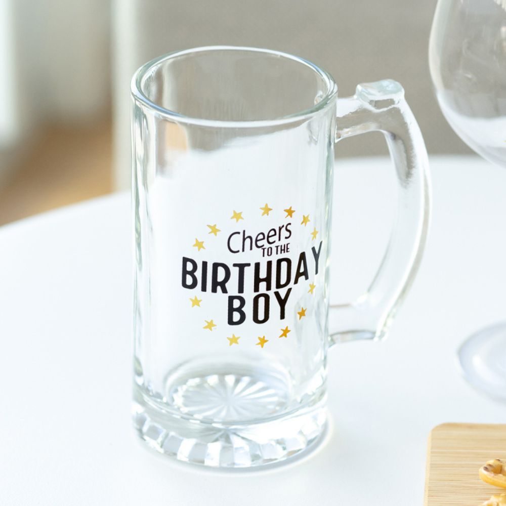 Celebrations Beer Glass - Birthday Boy - Funky Gifts NZ