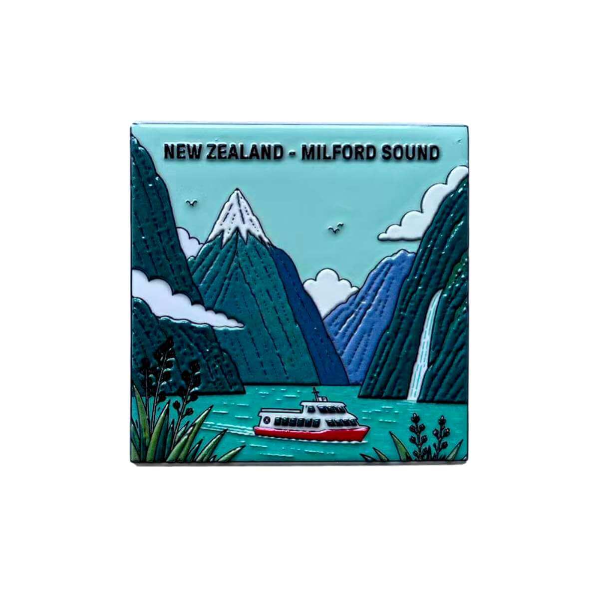 Moana Road Ceramic Square Magnet - Funky Gifts NZ