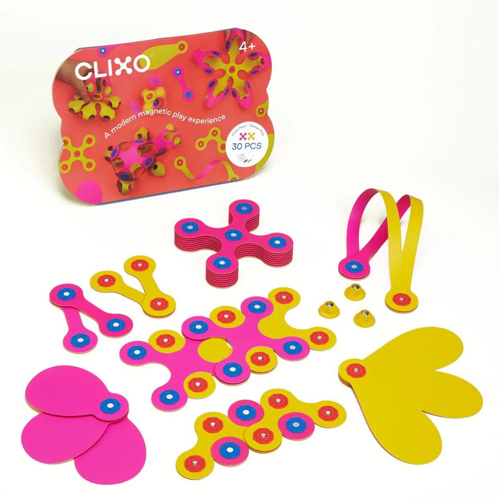 Clixo Crew Pack - Pink/Yellow - Funky Gifts NZ