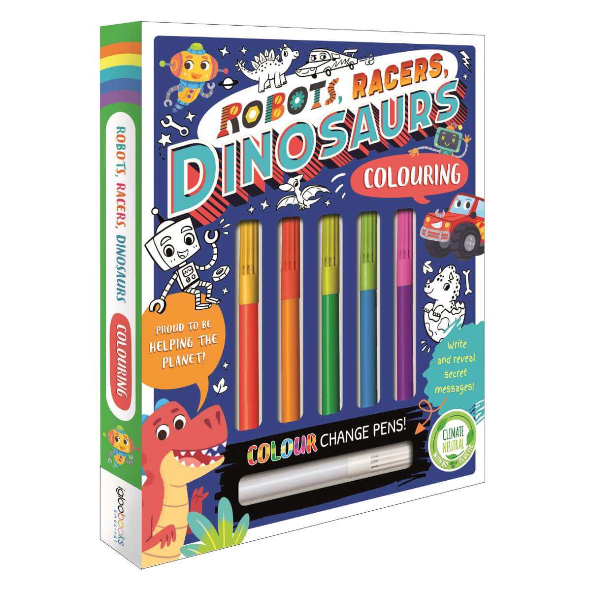 ColourMania Colouring Kit - Robots Racers Dinosaurs - Funky Gifts NZ