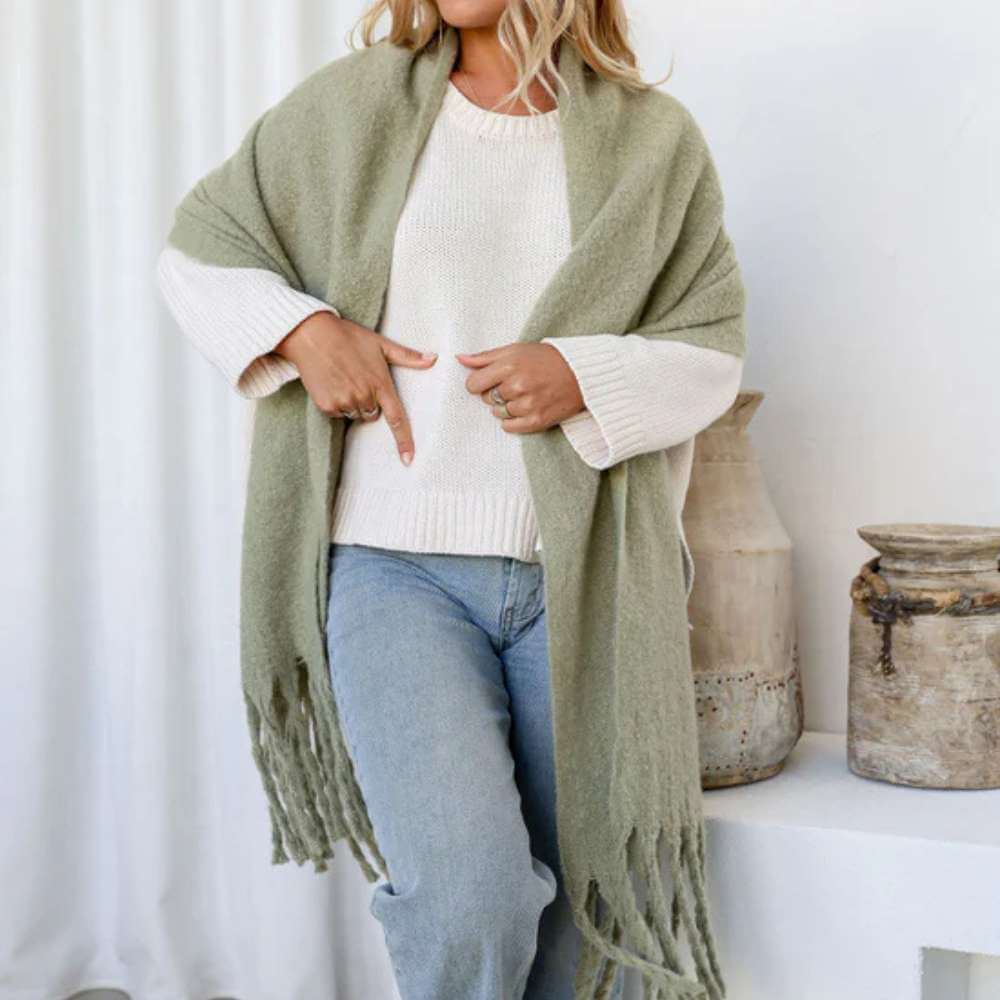 Cosy Knit Scarf - Pistachio - Funky Gifts NZ