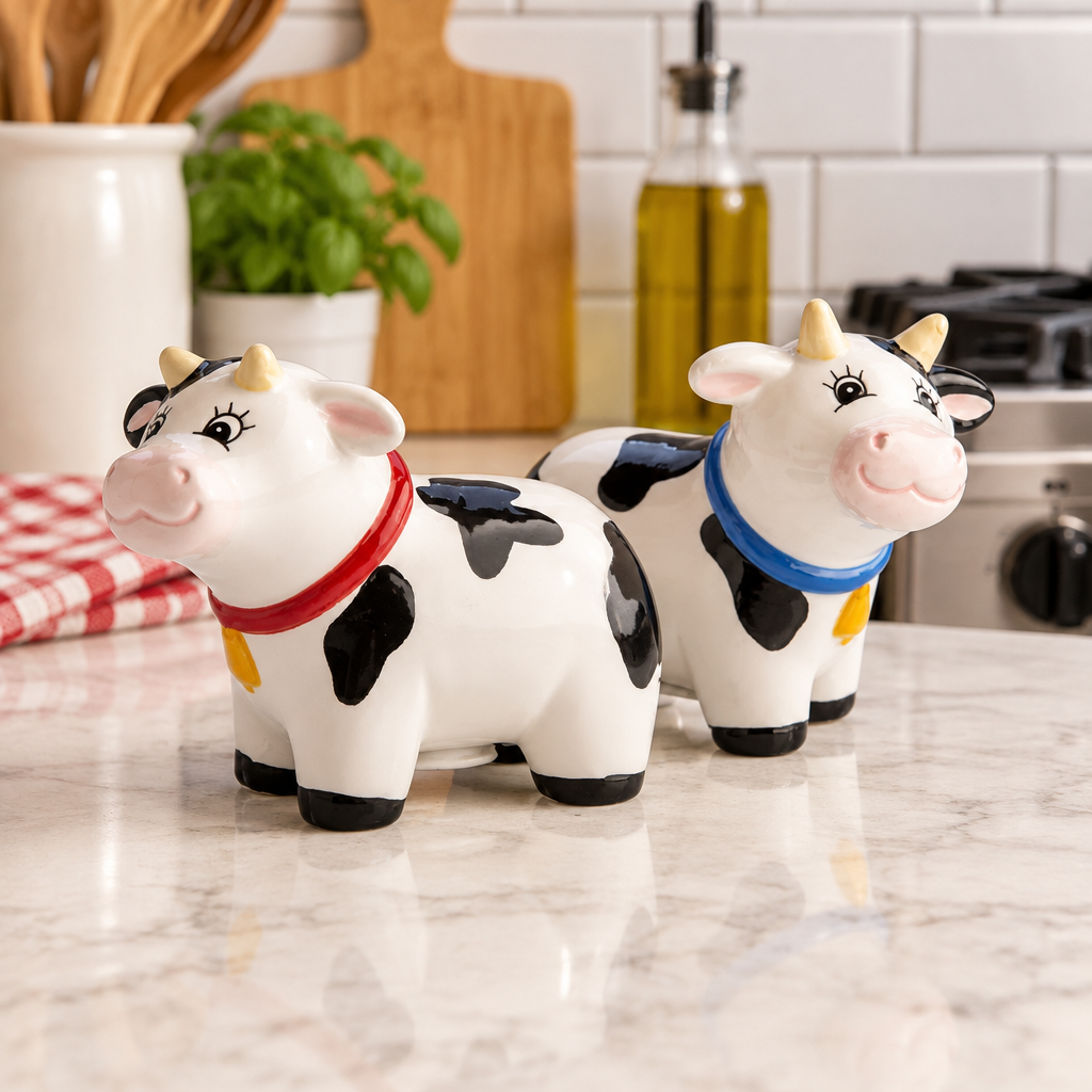 Cow Salt & Pepper Set - Funky Gifts NZ