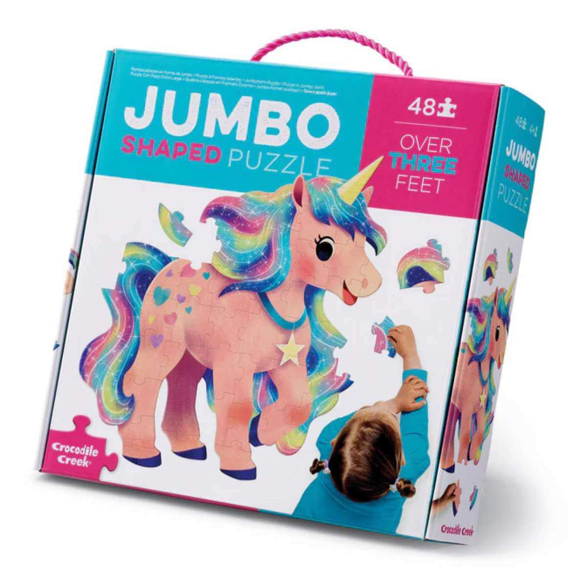 Crocodile Creek Jumbo Puzzle 48 pc - Unicorn - Funky Gifts NZ