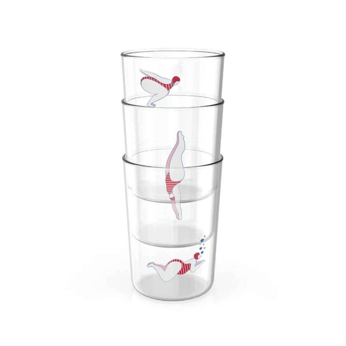 Deep Dive Set of 3 Glasses - Funky Gifts NZ