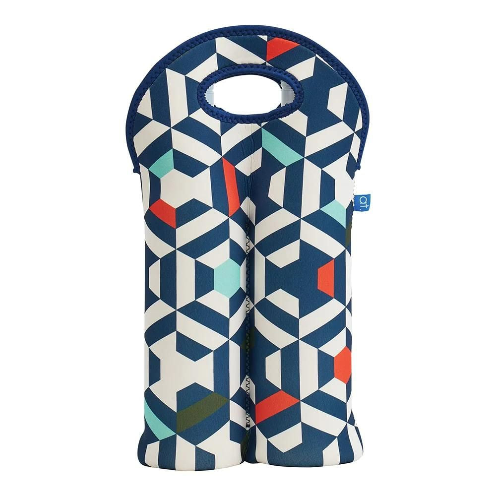 Double Bottle Bag - Geo - Funky Gifts NZ