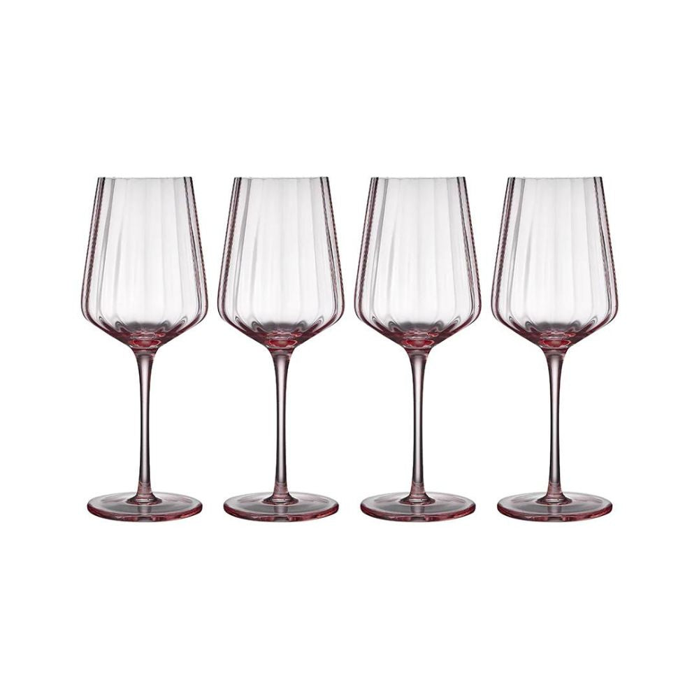 Esme 4pk Wine Glass - Blush Pink - Funky Gifts NZ