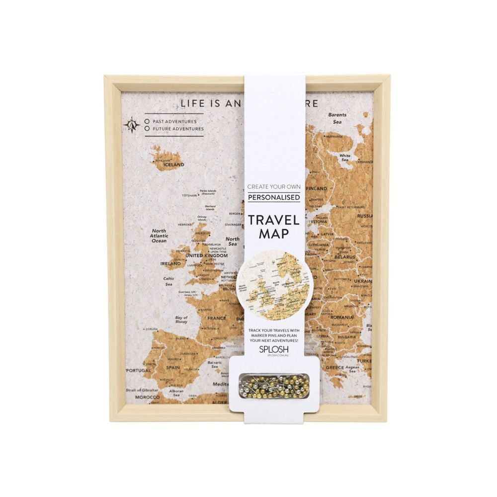 Europe Travel Map - Desk Pin Board - Funky Gifts NZ