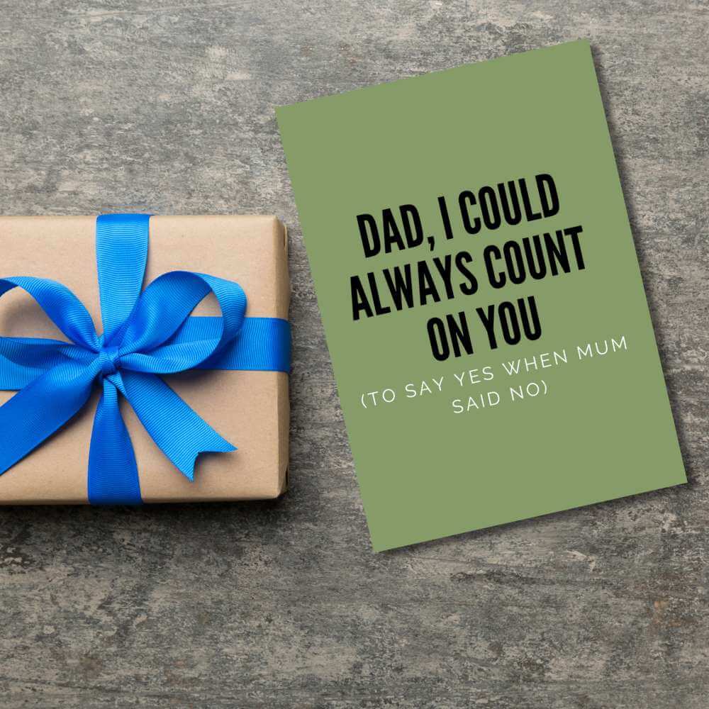 Father's Day Greeting Card - Count On You - Funky Gifts NZ
