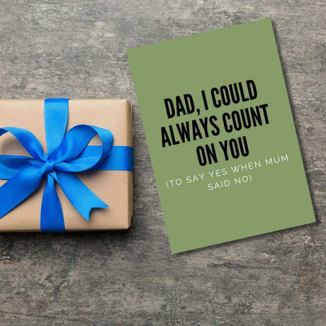 Father's Day Greeting Card - Count On You - Funky Gifts NZ