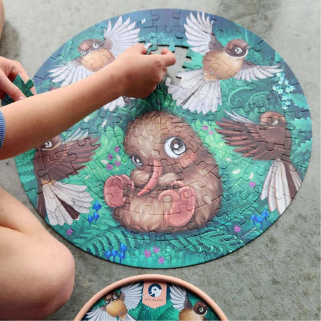 Fantail Flutter 100 Piece Round Puzzle - Funky Gifts NZ