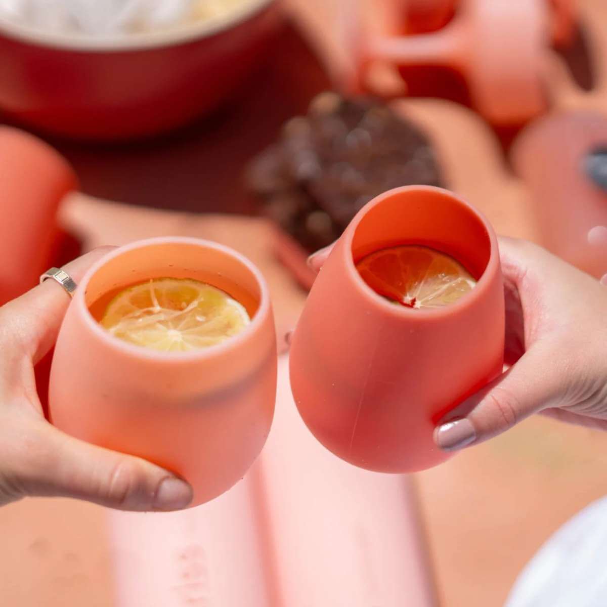 Fegg Silicone Unbreakable Glasses - Terra + Peach - Funky Gifts NZ