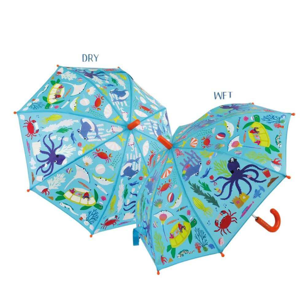 Ocean - Colour Changing Umbrella - Funky Gifts NZ